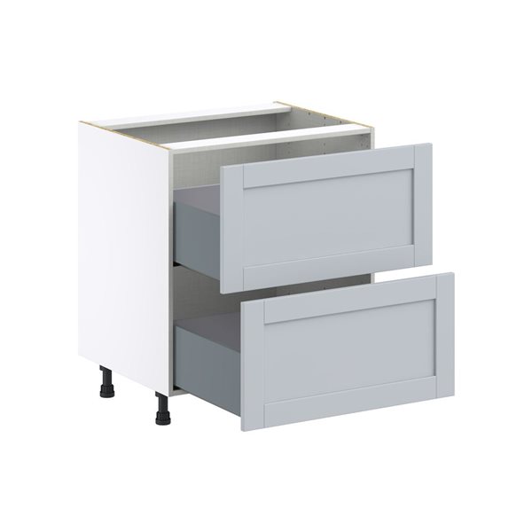 Hugo&Borg Charlesberg 30 x 34.5 x 24.88-in Light Grey Drawer Base Semi-Custom Cabinet