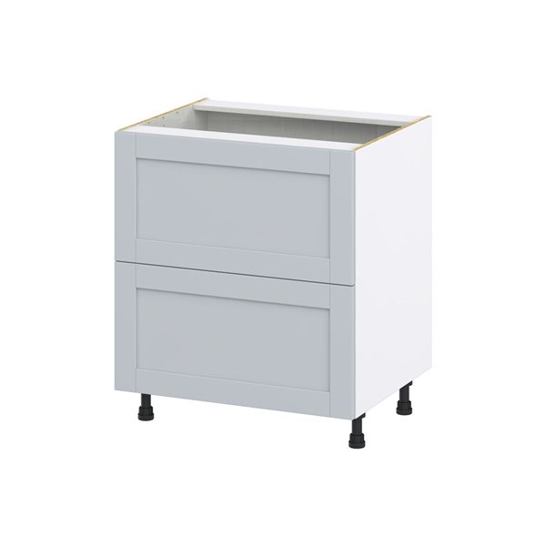 Hugo&Borg Charlesberg 30 x 34.5 x 24.88-in Light Grey Drawer Base Semi-Custom Cabinet