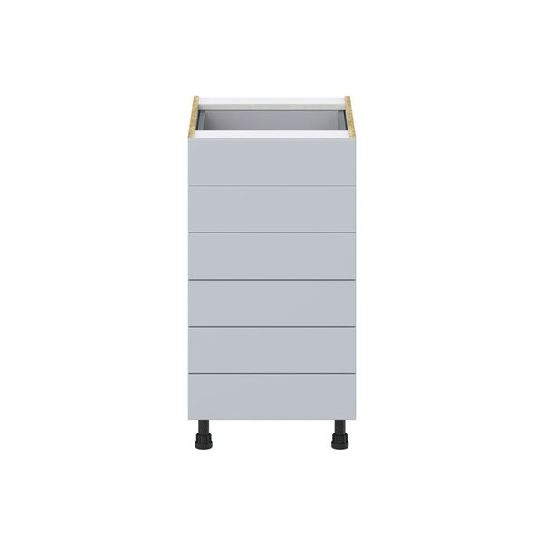 Hugo&Borg Charlesberg 18 x 34.5 x 24.88-in Light Grey Drawer Base Semi-Custom Cabinet