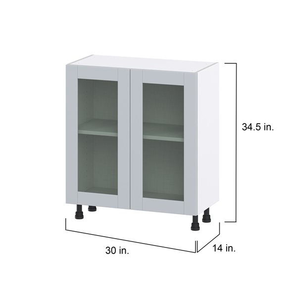 Hugo&Borg Charlesberg 30 x 34.5 x 14.88-in Light Grey Door Base Semi-Custom Cabinet