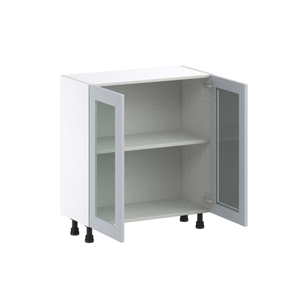 Hugo&Borg Charlesberg 30 x 34.5 x 14.88-in Light Grey Door Base Semi-Custom Cabinet