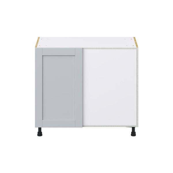 Hugo&Borg Charlesberg 39 x 34.5 x 24.88-in Light Grey Blind Corner Base Semi-Custom Cabinet