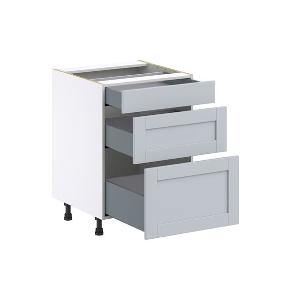 Hugo&Borg Charlesberg 24 x 34.5 x 24.88-in Light Grey Drawer Base Semi-Custom Cabinet