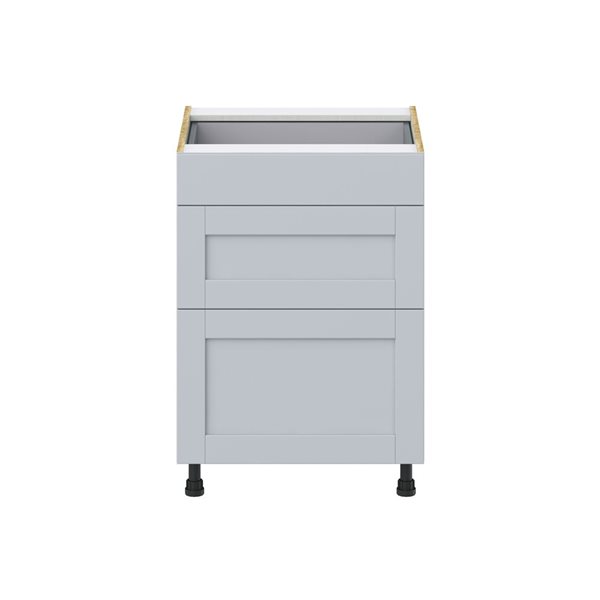 Hugo&Borg Charlesberg 24 x 34.5 x 24.88-in Light Grey Drawer Base Semi-Custom Cabinet