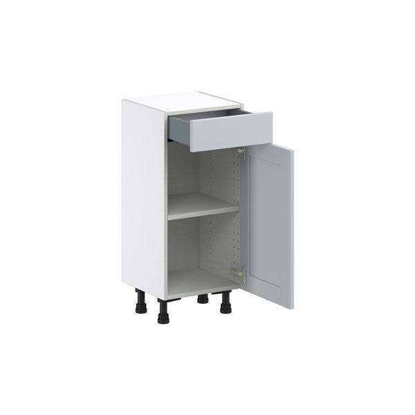 Hugo&Borg Charlesberg 15 x 34.5 x 14.88-in Light Grey Door and Drawer Base Semi-Custom Cabinet