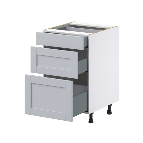 Hugo&Borg Charlesberg 21 x 34.5 x 24.88-in Light Grey Drawer Base Semi-Custom Cabinet