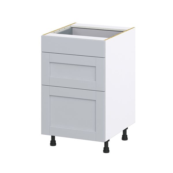 Hugo&Borg Charlesberg 21 x 34.5 x 24.88-in Light Grey Drawer Base Semi-Custom Cabinet