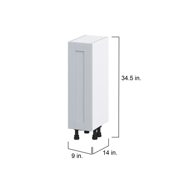 Hugo&Borg Charlesberg 9 x 34.5 x 14.88-in Light Grey Door Base Semi-Custom Cabinet