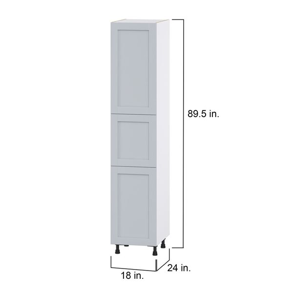 Hugo&Borg Charlesberg 18 x 89.5 x 24.88-in Light Grey Door Pantry Semi-Custom Cabinet