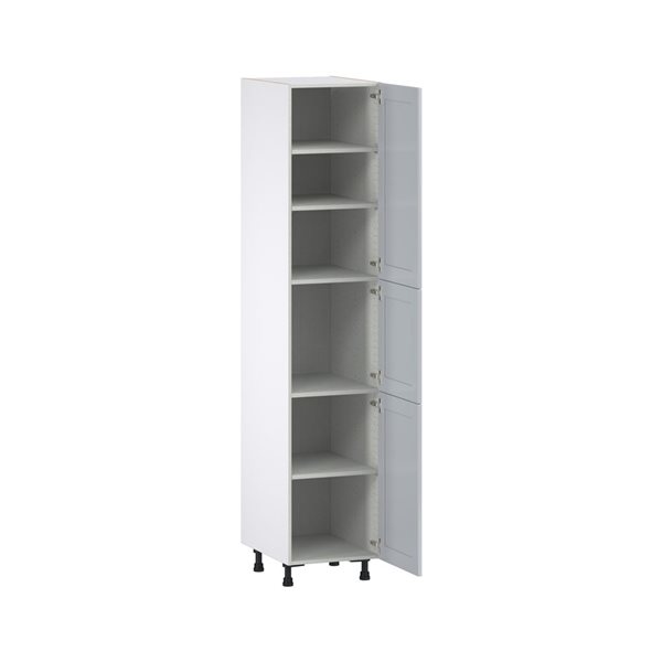 Hugo&Borg Charlesberg 18 x 89.5 x 24.88-in Light Grey Door Pantry Semi-Custom Cabinet