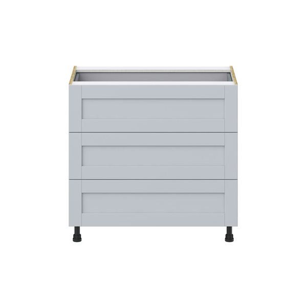 Hugo&Borg Charlesberg 36 x 34.5 x 24.88-in Light Grey Drawer Base Semi-Custom Cabinet