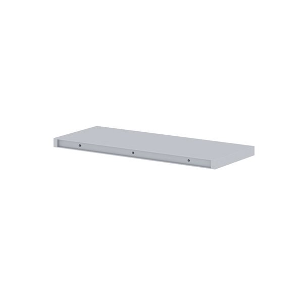 Hugo&Borg Charlesberg 30 x 1.5 x 12-in Light Grey Floating Shelf with Mounting Bracket