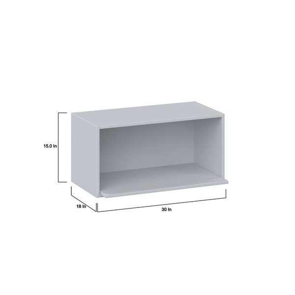 Hugo&Borg Charlesberg 30 x 15 x 18-in Light Grey Open Wall Semi-Custom Cabinet