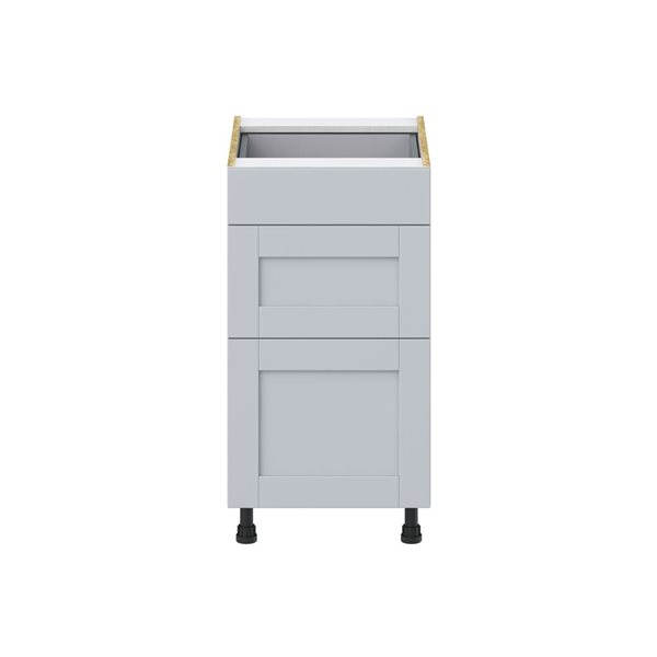 Hugo&Borg Charlesberg 18 x 34.5 x 24.88-in Light Grey Drawer Base Semi-Custom Cabinet