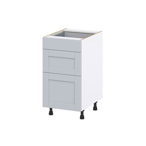 Hugo&Borg Charlesberg 18 x 34.5 x 24.88-in Light Grey Drawer Base Semi-Custom Cabinet