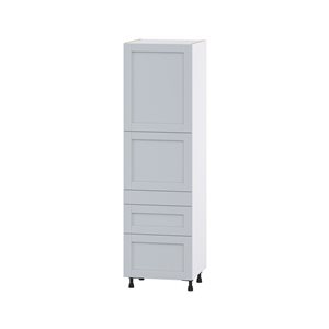 Hugo&Borg Charlesberg 24 x 84.5 x 24.88-in Light Grey Door and Drawer Pantry Semi-Custom Cabinet