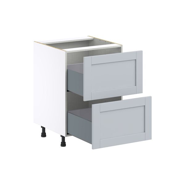 Hugo&Borg Charlesberg 24 x 34.5 x 24.88-in Light Grey Drawer Base Semi-Custom Cabinet