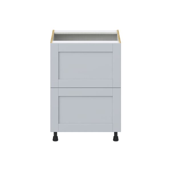 Hugo&Borg Charlesberg 24 x 34.5 x 24.88-in Light Grey Drawer Base Semi-Custom Cabinet