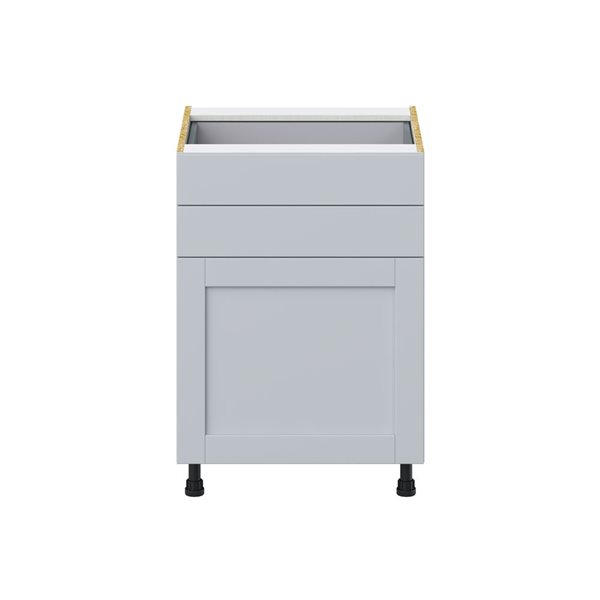 Hugo&Borg Charlesberg 24 x 34.5 x 24.88-in Light Grey Door and Drawer Base Semi-Custom Cabinet