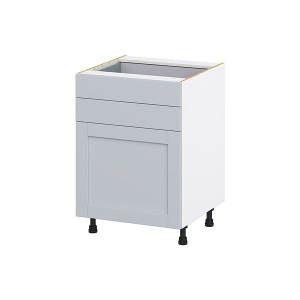 Hugo&Borg Charlesberg 24 x 34.5 x 24.88-in Light Grey Door and Drawer Base Semi-Custom Cabinet