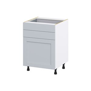 Hugo&Borg Charlesberg 24 x 34.5 x 24.88-in Light Grey Door and Drawer Base Semi-Custom Cabinet