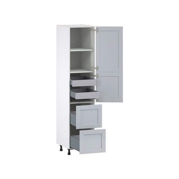 Hugo&Borg Charlesberg 18 x 84.5 x 24.88-in Light Grey Door and Drawer Pantry Semi-Custom Cabinet