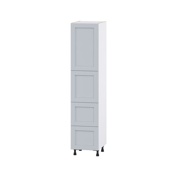 Hugo&Borg Charlesberg 18 x 84.5 x 24.88-in Light Grey Door and Drawer Pantry Semi-Custom Cabinet