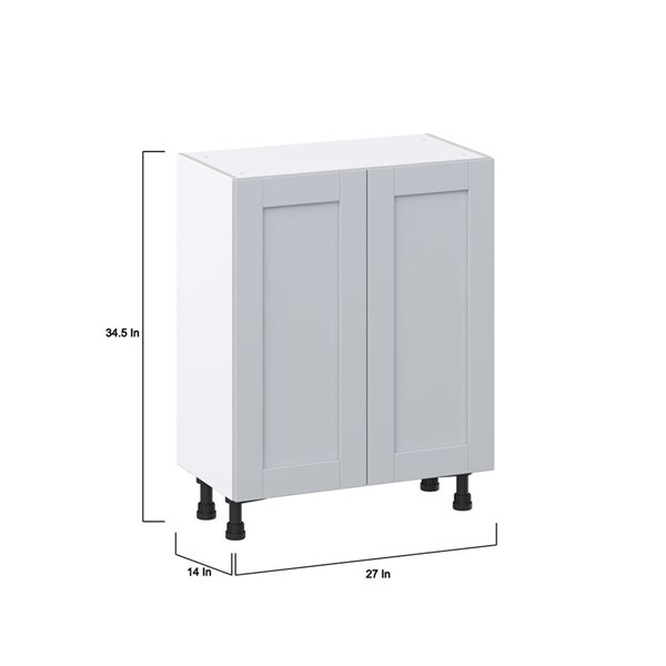 Hugo&Borg Charlesberg 27 x 34.5 x 14.88-in Light Grey Door Base Semi-Custom Cabinet