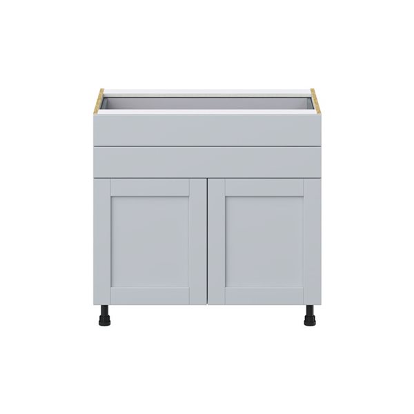 Hugo&Borg Charlesberg 36 x 34.5 x 24.88-in Light Grey Door and Drawer Base Semi-Custom Cabinet