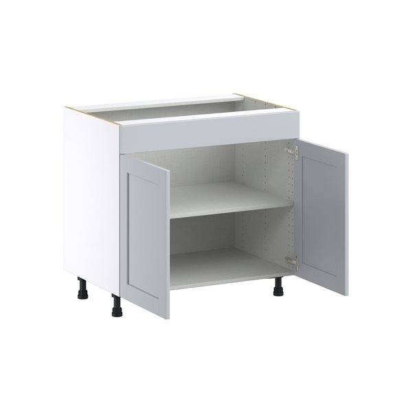 Hugo&Borg Charlesberg 36 x 34.5 x 24.88-in Light Grey Door Base Semi-Custom Cabinet