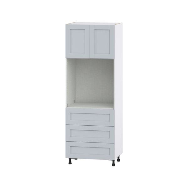 Hugo&Borg Charlesberg 30 x 84.5 x 24.88-in Light Grey Door and Drawer Pantry Semi-Custom Cabinet