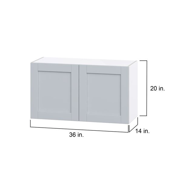 Hugo&Borg Charlesberg 36 x 20 x 14.88-in Light Grey Door Wall Semi-Custom Cabinet