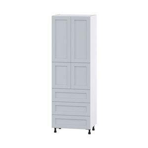 Hugo&Borg Charlesberg 30 x 89.5 x 24.88-in Light Grey Door and Drawer Pantry Semi-Custom Cabinet