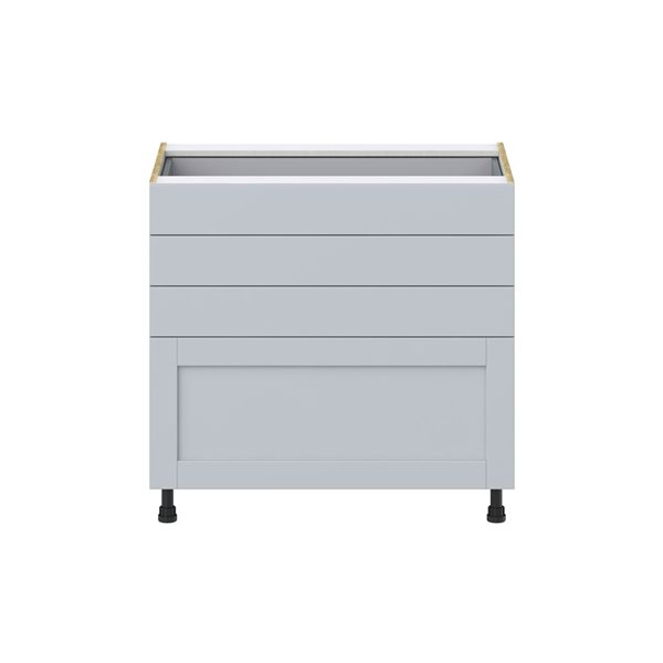 Hugo&Borg Charlesberg 36 x 34.5 x 24.88-in Light Grey Drawer Base Semi-Custom Cabinet