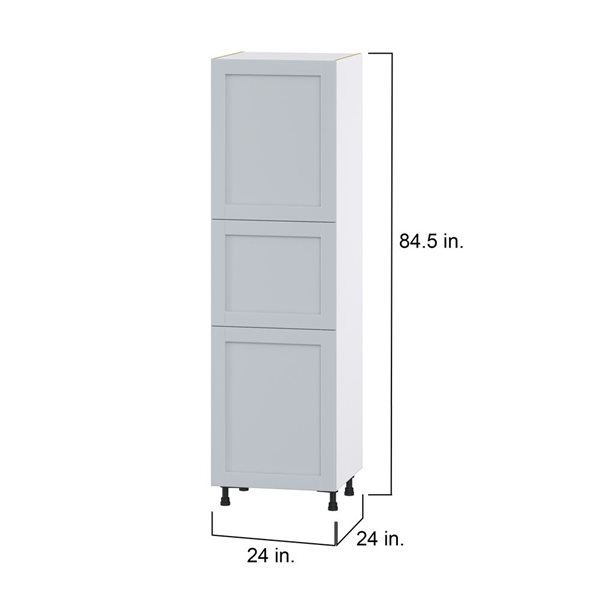 Hugo&Borg Charlesberg 24 x 84.5 x 24.88-in Light Grey Door Pantry Semi-Custom Cabinet