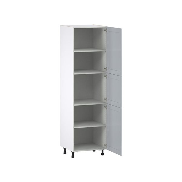 Hugo&Borg Charlesberg 24 x 84.5 x 24.88-in Light Grey Door Pantry Semi-Custom Cabinet