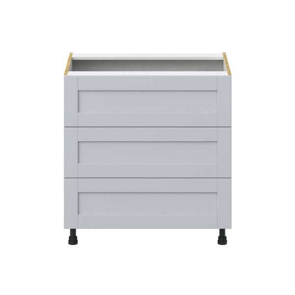 Hugo&Borg Charlesberg 33 x 34.5 x 24.88-in Light Grey Drawer Base Semi-Custom Cabinet