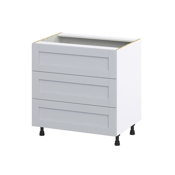 Hugo&Borg Charlesberg 33 x 34.5 x 24.88-in Light Grey Drawer Base Semi-Custom Cabinet