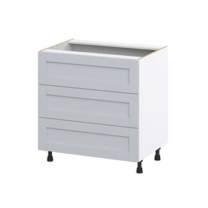 Hugo&Borg Charlesberg 33 x 34.5 x 24.88-in Light Grey Drawer Base Semi-Custom Cabinet