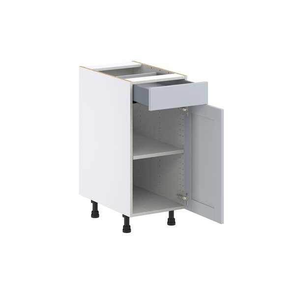 Hugo&Borg Charlesberg 15 x 34.5 x 24.88-in Light Grey Door and Drawer Base Semi-Custom Cabinet