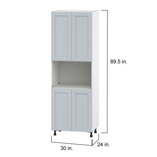 Hugo&Borg Charlesberg 30 x 89.5 x 24.88-in Light Grey Door Pantry Semi-Custom Cabinet