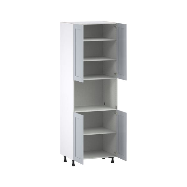 Hugo&Borg Charlesberg 30 x 89.5 x 24.88-in Light Grey Door Pantry Semi-Custom Cabinet