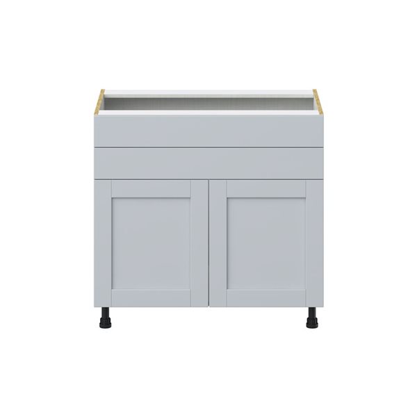 Hugo&Borg Charlesberg 36 x 34.5 x 24.88-in Light Grey Door and Drawer Base Semi-Custom Cabinet