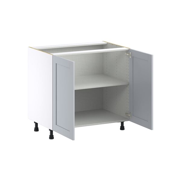 Hugo&Borg Charlesberg 36 x 34.5 x 24.88-in Light Grey Door Base Semi-Custom Cabinet