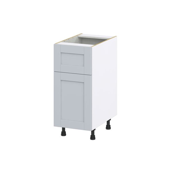 Hugo&Borg Charlesberg 15 x 34.5 x 24.88-in Light Grey Door and Drawer Base Semi-Custom Cabinet