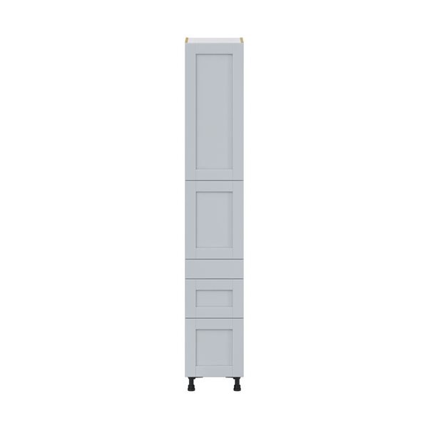 Hugo&Borg Charlesberg 15 x 89.5 x 24.88-in Light Grey Door and Drawer Pantry Semi-Custom Cabinet