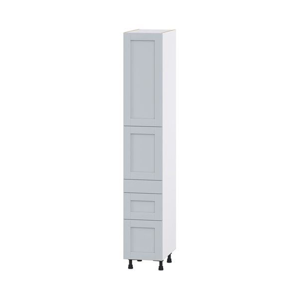 Hugo&Borg Charlesberg 15 x 89.5 x 24.88-in Light Grey Door and Drawer Pantry Semi-Custom Cabinet