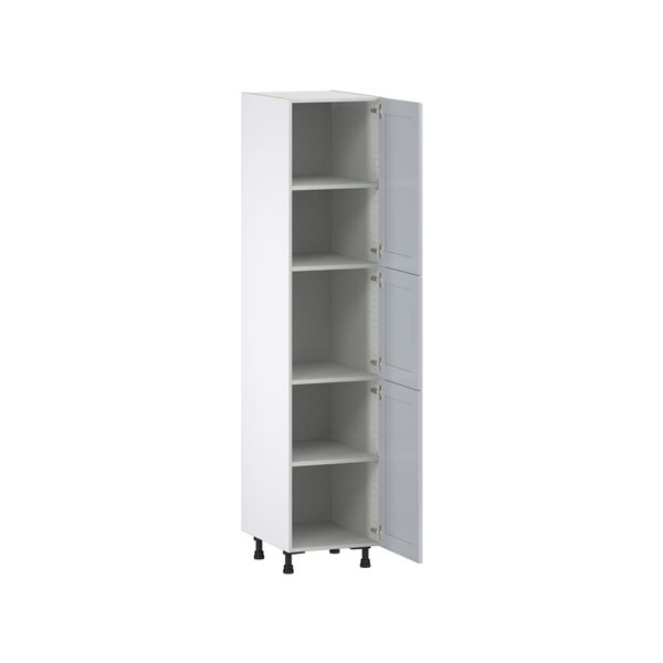 Hugo&Borg Charlesberg 18 x 84.5 x 24.88-in Light Grey Door Pantry Semi-Custom Cabinet