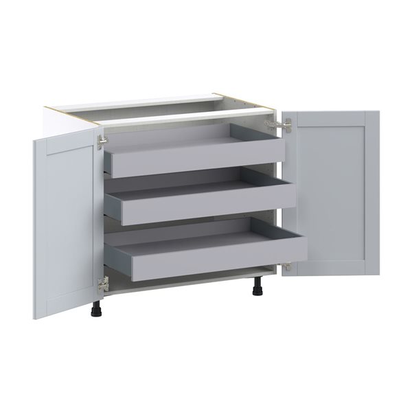 Hugo&Borg Charlesberg 36 x 34.5 x 24.88-in Light Grey Door and Drawer Base Semi-Custom Cabinet