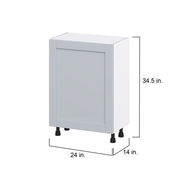 Hugo&Borg Charlesberg 24 x 34.5 x 14.88-in Light Grey Door Base Semi-Custom Cabinet